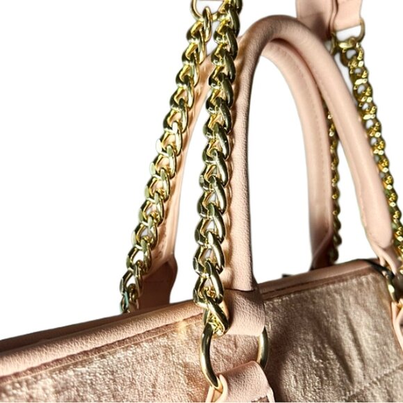 NWT Juicy Couture Crystal Pink Diamond Tote Shoulder Bag with Scarf & Bag Charm - Picture 7 of 14